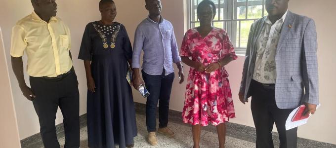 Monitoring of Renovated Namwiwa Town Council Community Center By: RDC, DCAO, DISO, Sec For Works, & Ag. District Engineer Monitoring of Renovated Namwiwa Town Council Community Center By: RDC, DCAO, DISO, Sec For Works, & Ag. District Engineer